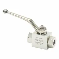 PARKER High Pressure Hydraulic Ball Valve: Not Lockable, 4.53 in Handle Lg, Two-Way Ways, Delrin, BV (MPN BVHP06SSS1V)