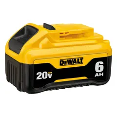 The DEWALT DCB206 is a 20V MAX* 6 Ah lithium-ion battery pack designed for use with compatible DEWALT cordless tools. It provides high-capacity power for applications such as drilling, sawing, and fastening in construction and maintenance settings.