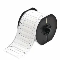 Sleeve Label: 1/4 in x 2 in, Polyolefin, White (Matte), For 8 AWG to 16 AWG Wire Gauge (MPN B33D-250-2-342)