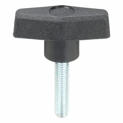 INNOVATIVE COMPONENTS Hand Knob: T, Plastic w/ Steel Thread, 5/16"-18 Thread - T-Handle Knobs with Threaded Stud