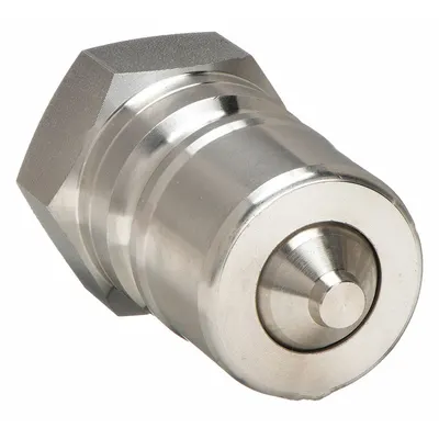 PARKER Hydraulic Quick Connect Hose Coupling: 3/4 in Coupling Size, 316 Stainless Steel - ISO B Series Hydraulic Quick-Connect Coupling Plugs
