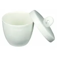 Crucible: 100 mL Capacity - mL, 65 mm Dia, 54 mm Overall Ht, Glazed, Porcelain (MPN CG-1882-05)