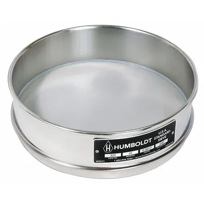 OEM Standard Stainless Steel Cloth Test Sieve, 8 in Outside Dia, #7 Mesh - Standard Stainless Steel Cloth Test Sieves