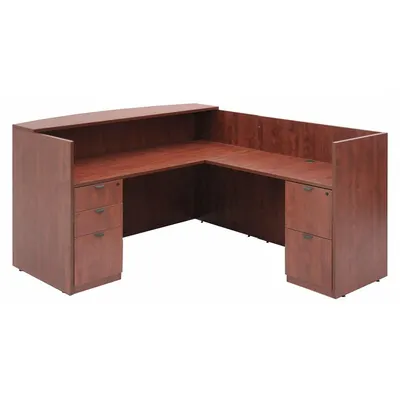 REGENCY LRDRT2FPCH Reception Desk, Cherry, 71x82x42 in - Reception Desks