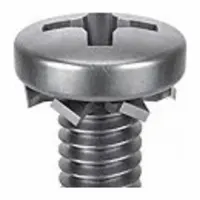 SEMS Screw: External Tooth, #10-32 Thread Size, 1/4 in Lg, Stainless Steel, Passivated, Pan, 25 PK (MPN 1-PPE-10F-25)