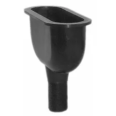 Polyethylene laboratory sink with oval bowl measuring 9 in length, 3 in width, and 4 in depth. Corrosion-resistant construction suitable for rinsing glassware, collecting small-volume waste, or as a compact wash station in laboratory environments. Not ADA compliant.