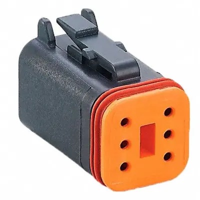 IFM E12583 Deutsch Connector, 6-Pole, Straight Hood, Nylon, IP67 - Deutsch Connectors for Harsh Environments