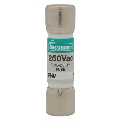 BUSSMANN Fuse: FNM Series, Midget, Time-Delay, 4 A, 250 V AC, 13/32 in x 1 1/2 in - Time-Delay Cylindrical Fuses