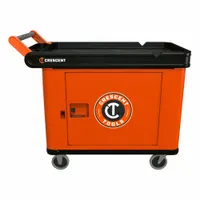 CRESCENT Utility Cart: 500 lb, 37 in L x 23 in W x 23 in H Overall Dim, 2 Shelves, Black, Raised (MPN IUC2SCBM-1DLR)