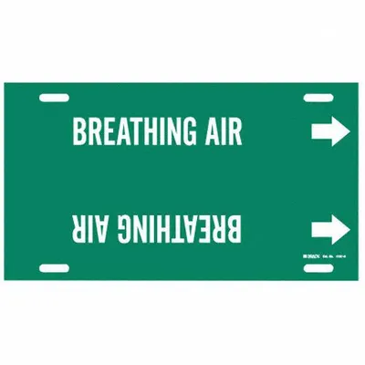 BRADY Breathing Air Strap-On Pipe Marker - Breathing Air Strap-On Pipe Markers