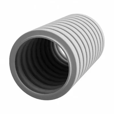 REIKU Continuous-Flex Corrugated Tubing, Polyamide 12, Black, 10 ft Length