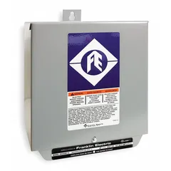 This simplex pump control panel is designed for single-phase submersible deep-well pump applications. It operates at 230V AC with a 17 A current rating and features a NEMA 3R enclosure suitable for outdoor installation. The panel does not include a switch and is not specified as intrinsically safe. It provides on/off control for pumps in residential or light commercial water systems.