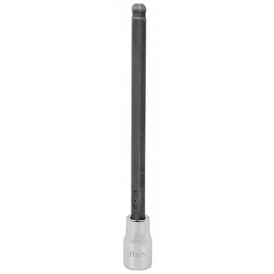SK PROFESSIONAL TOOLS Socket Bit: 3/8 in Drive Size, Ball Hex Tip, 8 mm Tip Size - Ball-End Hex Bit Sockets