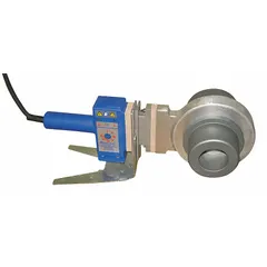 This socket fusion head set is used for joining pipes through socket fusion. It accommodates pipe sizes from 1/2 in to 2 in. The set is designed for creating leak-proof connections in plumbing and industrial piping systems.