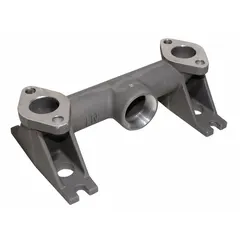 Aluminum inlet manifold with 1-1/2 in inlet size. Used in fluid or gas distribution systems to direct flow from a single source into multiple outlets. Suitable for industrial piping, pneumatic, and process applications.