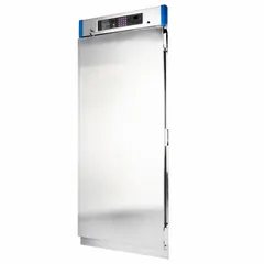This BLICKMAN warming cabinet is designed for built-in or recessed installation, featuring a digital screen and steel door. With an overall width of 30 inches and depth of 20 5/8 inches, it provides controlled warming for commercial applications such as keeping plates, towels, or ingredients warm before service.