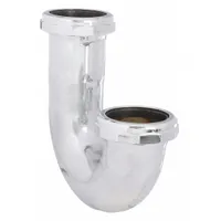 APPROVED VENDOR Bend: Brass, Chrome-Plated, Silver, 1 1/2 in Nominal Pipe Size, 5 1/2 in Overall Lg