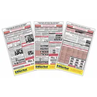 Tire service charts for bus and truck tires, 40 inches overall length. Provides reference information for tire service operations on truck tires. Used in fleet maintenance facilities to guide technicians during tire repair, inflation, and mounting procedures