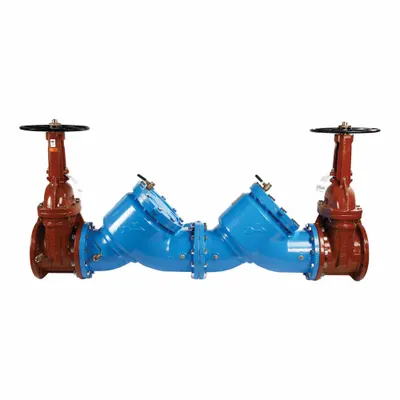 Watts Double Check Valve Assembly: LF709, 10 in Pipe Size, Flange x Flange, 90.44 in Overall Lg - Watts Double Check Backflow Preventers