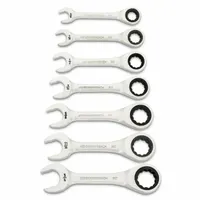 GEARWRENCH Combination Wrench Set: Alloy Steel, Full Polish Chrome, 7 Tools, Std (MPN 86858)