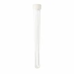 Polystyrene Test Tube, 21 mL, Round Bottom, Natural, with Cap