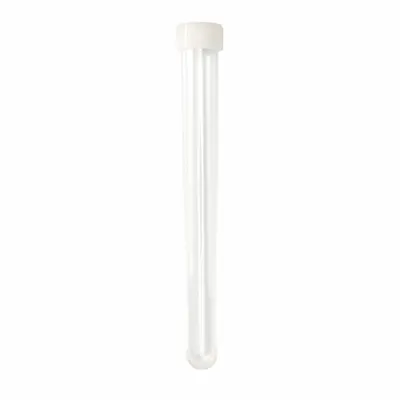 OEM Polystyrene Test Tube, 21 mL, Round Bottom, Natural, with Cap - Plastic Test Tubes
