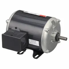 Totally enclosed fan-cooled (TEFC) 3-phase AC motor with rigid base mount. Rated 1/3 hp, 3450 RPM at 60 Hz, 208-230/460V AC, full load current 7.2/3.6 A. Suitable for continuous operation in industrial applications such as fans, pumps, conveyors, and machine tools.