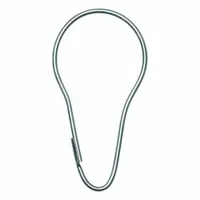These hanging rings for shower curtains are made of stainless steel with a silver finish. Each hook has an overall height of 2-3/4 in and an overall width of 1-1/2 in. Suitable for use with standard shower curtains in commercial or institutional settings