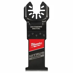 Carbide straight cutting blade for oscillating tools. Open-back universal OIS mount fits most oscillating tools. Overall length 4-3/16 in. Used for plunge and straight cuts in mild steel and similar materials.
