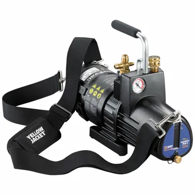 YELLOW JACKET Vacuum Pump: 11 cfm, 15 micron Ultimate Vacuum, 120V AC, A2L Compatible - A2L Compatible Refrigerant Evacuation Pumps