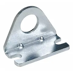 Foot mounting bracket for pneumatic actuators. Accommodates bore diameters of 3/4 in, 7/8 in, and 1 1/16 in. Overall length is 1 7/8 in. Provides stable mounting and alignment for actuators in industrial applications.