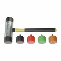 Replaceable Tip Hammer: Urethane, 1 1/2 lb Head Wt, 2 in Tip Dia, 14 1/2 in Overall Lg, Aluminum (MPN AM35ARTFG)