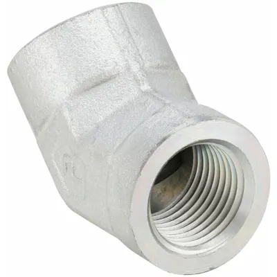 PARKER Metal Pipe Elbow: 3/4 in x 3/4 in, Female NPT Threaded x Female NPT Threaded - Threaded High-Pressure Pipe Fittings