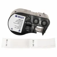 Wraparound Label: 2 1/2 in x 1 in, Vinyl, White (Matte), For 6 AWG to 0 AWG Wire Gauge (MPN M4-51-427)