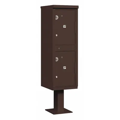 SALSBURY INDUSTRIES Parcel Locker: 2 Doors, Vertical, 62 in H x 16 in W x 18 in D, Pedestal Mounting - Mailboxes for Packages