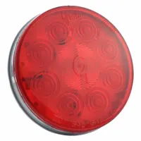 GROTE Stop/Turn/Tail Light: LED, Stop Light, Red, Round, 4 5/16 in Overall Dia, 4 5/16 in Overall Ht (MPN 52092)