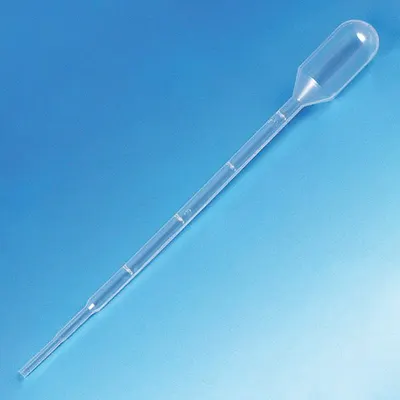 GLOBE SCIENTIFIC Transfer Pipette: 3 mL Capacity, Non-Sterile, Std Transfer Pipette, Plastic - Non-Sterile Transfer Pipettes