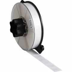 Vinyl precut label roll cartridge, 1 1/4 in x 1 in, with Blue on White, Green on White, and Red on White legends. Designed for use with the Wraptor A6500 printer and R4311 ribbon. Suitable for marking wires, cables, and small components in industrial settings.