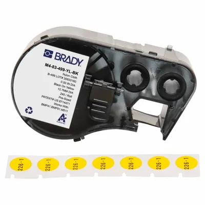 BRADY Thermal Transfer Precut Label Roll Cartridge - Brady Thermal Transfer Precut Label Roll Cartridges