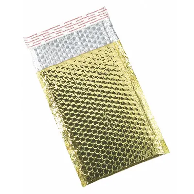 PARTNERS BRAND Glamour Bubble Mailers, 7.5x11", Gold, 72 Pack