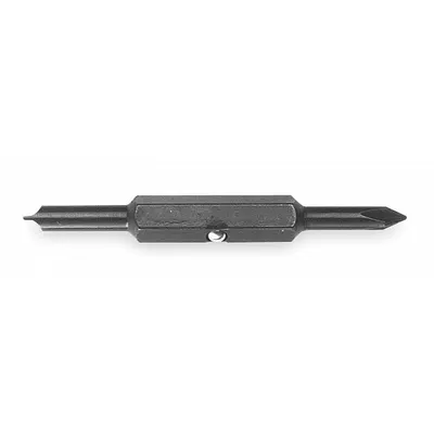 KLEIN TOOLS Double Ended Driver Bit: Imperial, Hand, #1 – Phillips Bit Size and Type Side 1 - Double-Ended Driver Bits