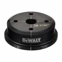 Hydraulic knockout tool for operating round dies to create holes in sheet metal. Constructed with stainless steel. Nominal size 3 1/2 in. Sheet metal capacity 10 ga in steel.