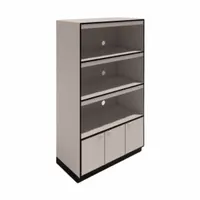 Microwave Cabinet: Microwave Cabinet, Leveling Glides, White Nebula, 47 in Overall Wd, 6 Appliances (MPN 82103-018-001)