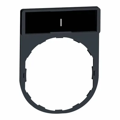 SCHNEIDER Legend Plate: 22 mm Panel Mounting Size, Rectangular - Push-Button Rings & Plates