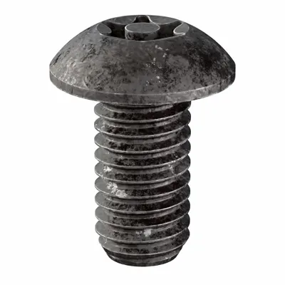 TAMPER-PRUF-SCREW Tamper Resistant Screw: #10-32 Thread Size, 3/8 in Lg, Steel, Black Oxide - Button Head Tamper-Resistant Machine Screws