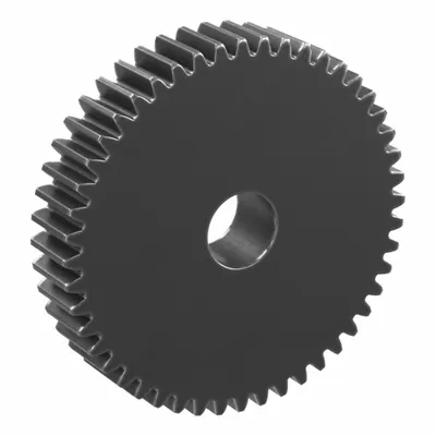 KHK GEARS Hubless Spur Gear: Module m 1.5, 48 Teeth, 15 mm Bore Dia, Black Oxide Coated Carbon Steel - Hubless Metric Spur Gears