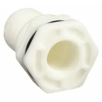 HAYWARD Bulkhead Tank Fitting: Polypropylene Body, 3/4 in Female NPT Threaded Inside, EPDM Gasket (MPN BFA3007TES)
