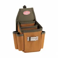 BUCKET BOSS Tool Pouch: For 2 in Belt Wd - Max, 3 Pockets, Green (MPN 54175)