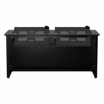 VERSADESK Computer Desk: Metal, Black Matrix, 0 Drawers, 60 in Overall Wd - Downview Computer Desk