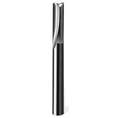 ONSRUD Solid Router Bit: Straight V-Flute, 2 Flute, 3/8" Cut Dia, 1-5/8" LOC (MPN 56-124) - Straight V-Flute Router Bits for Plastics